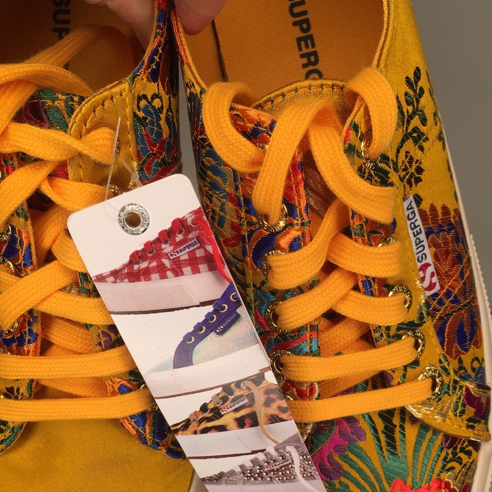 SOLD! Superga Chinoiserie in Mustard 39 Euro Size - Picture 6 of 8